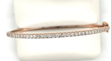 1.01 ctw Diamond and 14K Rose Gold Bangle