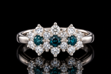 Estate Alexandrite & Diamond Platinum Ring
