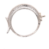 Italian Designer Porrati Diamond and 18K White Gold Pendant