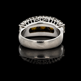 Estate 3.97cttw. Cat's Eye Chrysoberyl & Diamond Platinum Ring