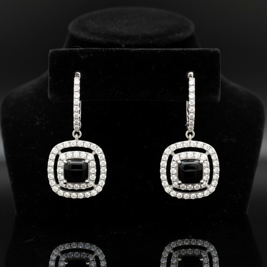 Maya Lianna Diamond and 14K White Gold Dangle Jacket for Earrings