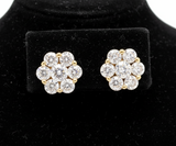 Maya Lianna .75 ctw Diamond and 14K Yellow Gold Cluster Earrings