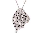 2.01 ctw Diamond and 18K White Gold Panther Necklace
