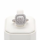 Diamond 14K White Gold Cluster Ring
