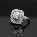Diamond 14K White Gold Cluster Ring