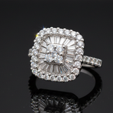 Diamond 14K White Gold Cluster Ring