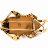 David Webb Rock Crystal, Diamond, Emerald, Ruby and Onyx Platinum and 18K Yellow Gold Beetle Brooch