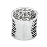 Multi Row Diamond 18K White Gold Ring