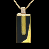 The works of Designer Steve Walters "Windows" One Of a Kind Beryl Onyx Diamond Necklace 13628