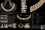 Estate Oscar Heyman Natural Faicy Pink, Green,Orange & White Diamond Platinum Necklace. All weights estimated.