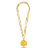 Italian Designer Roman 18Kt Yellow Gold 43" Long Necklace.