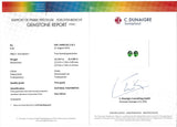 Estate Oscar Heyman Natural 6.15cttw Tsavorite and Diamond Platinum Earring (CDC Report)
