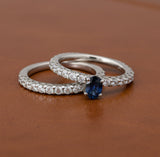 Maya Lianna Sapphire and Diamond Bridal Set Ring 14861