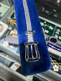 Designer Diamond and Sapphire Buckle Bracelet
