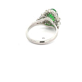 Estate 2.00 ct Jadeite Diamond Platinum Ring 14820