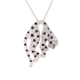 18K White Gold 2.00 cttw Diamond Panther Pendant With Chain 10380