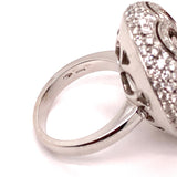 Zydo 5.10 ct Orange Sapphire and Diamond 18K White Gold Ring