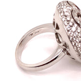 Zydo 5.10 ct Orange Sapphire and Diamond 18K White Gold Cocktail Ring