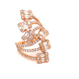 Fashionista 3.80 cttw Diamond 18K Rose Gold Ring 05282