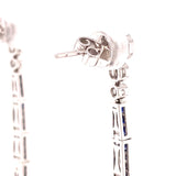 Aristocrat Art Deco Style 11.30 cttw Ceylon Sapphire Diamond Drop Earrings