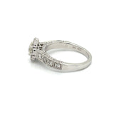 Clyde Duneier Diamond and 14K White Gold Flower Engagement Ring