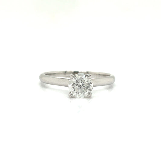 14K White Gold .80 ct Solitaire Diamond Ring 02804