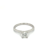 Diamond and 14K White Gold Solitaire Ring