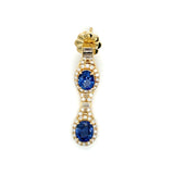 Bev 5.60 cttw Sapphire and Diamond Dangle Earrings 07987