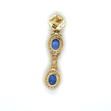 Designer Beverly  5.60 cttw Sapphire and Diamond Dangle Earrings 07987