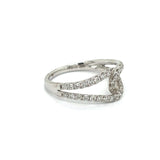 14K White Gold Diamond Bypass Ring 02197