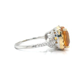 Halo Style 3.65 ct Citrine and Diamond Ring 01157