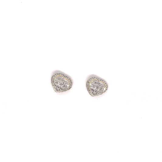 Estate 0.50 cttw Diamond Heart Earrings 13417