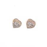 Estate 1.00 cttw Diamond Heart Earrings 13416