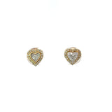 Estate 0.45 Diamond Heart Earrings 13419