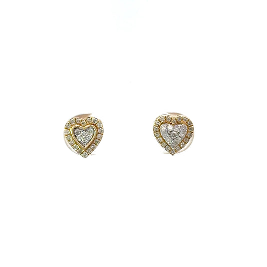 Estate 0.45 Diamond Heart Earrings 13419