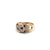 E.H. Collection 1.35 cttw Diamond and Emerald Panther Ring 05516