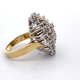 Estate 3.01 cttw Diamond Cluster Ring Circa 1986 18K Yellow & White Gold 14186