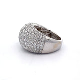 Estate 5.71 cttw Pave Dome Diamond Ring 18k White Gold 14185