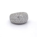 Estate 5.71 cttw Pave Dome Diamond Ring 18k White Gold 14185