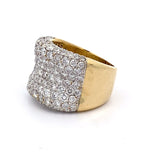 Estate 5.00 cttw Wide Diamond Band 18K Yellow Gold 14184