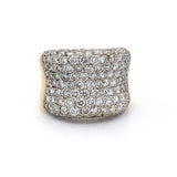 Estate 5.00 cttw Wide Diamond Band 18K Yellow Gold 14184