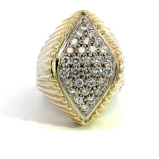 Estate 1.00 cttw Diamond 14K yellow Gold Ring Circa 1970 14183