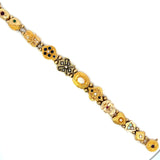 Estate Designer Kurt Guttman Multi Color Gemstone Diamond Slide Bracelet 14K Yellow Gold 14254