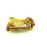 Estate 14K Yellow Gold Bumble Bee Brooch 27 mm 26 mm 14263