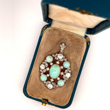 Estate Tiffany & Company 4.75 cttw Diamond 9.50 cttw Opal Platinum & 18K Yellow Gold Pendant Orginial Box Circa 1900 14284