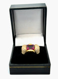 Estate Italian 1.50 cttw Diamond 2.01 ct Tourmaline Designer Ring 14532