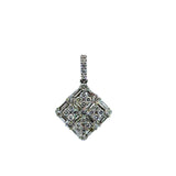 18K White Gold 2.27 cttw Diamond Pendant 02833