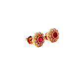 E.H. Collection .65 cttw Ruby and Diamond Earrings 06815