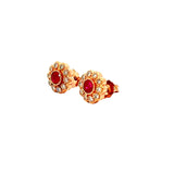 E.H. Collection .65 cttw Ruby and Diamond Earrings 06815