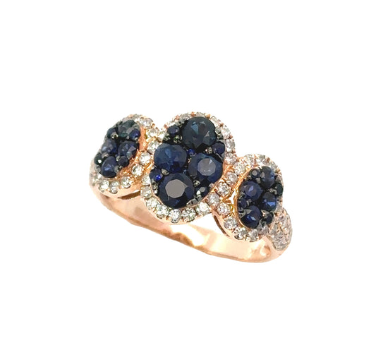 E.H. Collection 1.13 cttw Sapphire and Diamond Ring 11406